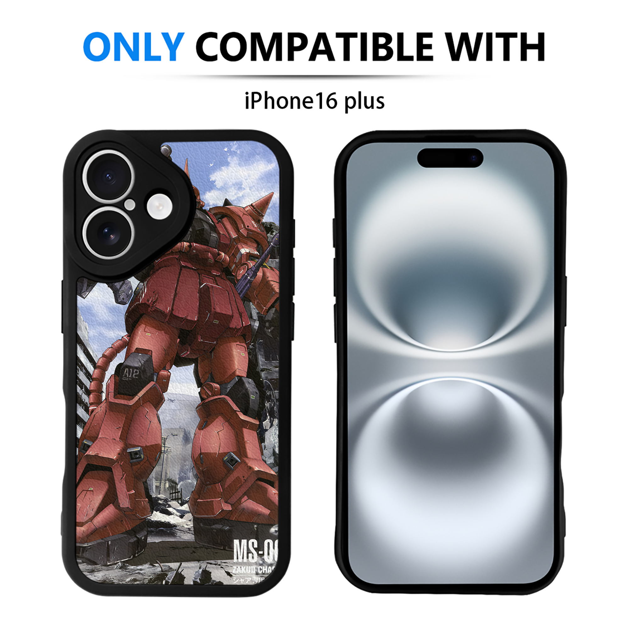 （画像用） 機動戦士ガンダム Mobile Suit Gundam 【iPhone 16シリーズ対応】シリコンスマホケース（レザー調） 材質：シリコン